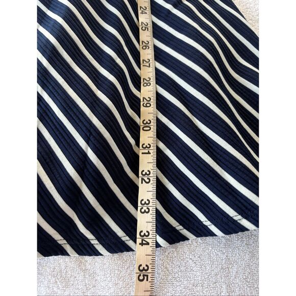 Anthropologie X Hutch Kinsley Blue/White Striped Cutout chevron Dress XS tie - Picture 11 of 13